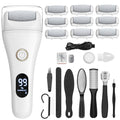 Celepen Electric Foot File Callus Remover – 9 Replacement Rollers, 3 Speeds, IPX7 Waterproof Pedicure Kit