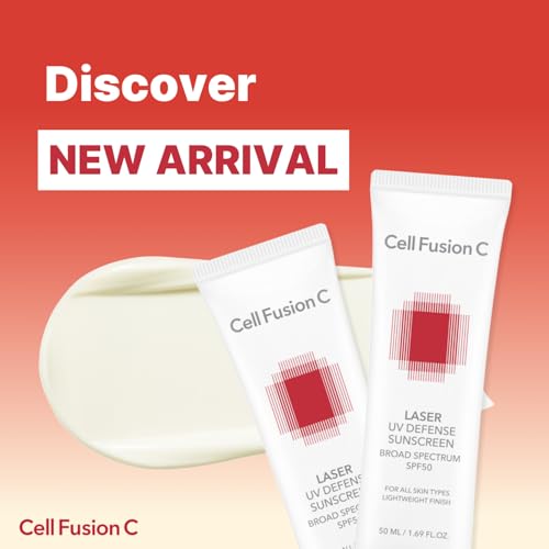 Cell Fusion C Laser UV Defense SPF 50 Sunscreen – PDRN & 6 Ceramides, Soft Matte Finish, 50 ml