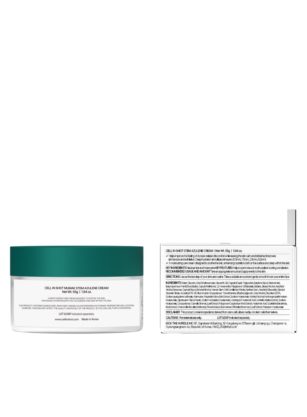 CELL IN SHOT Mumak Stem Azulene Cream – Hydration & Barrier Support for Dry, Sensitive Skin | 55g