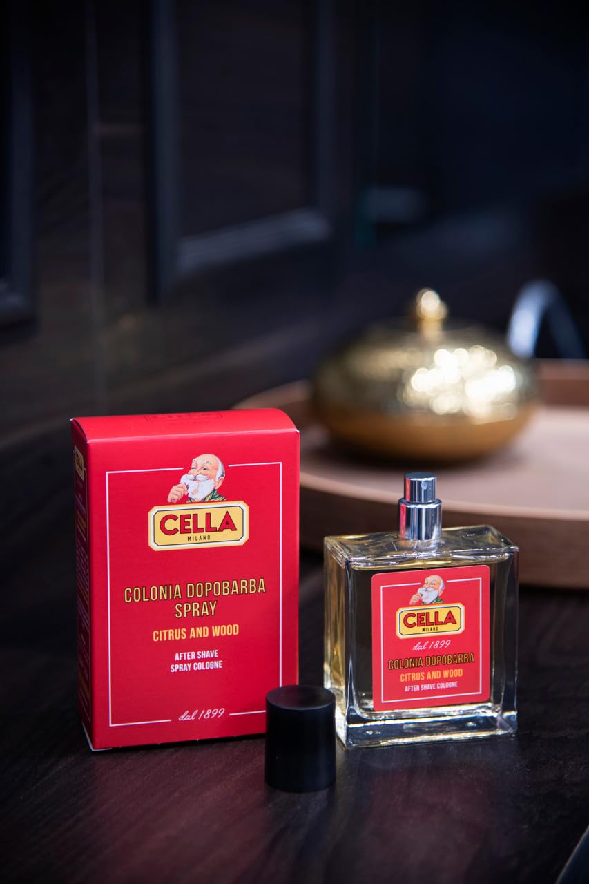 Cella Milano Aftershave Spray - Citrus & Wood, 100ml Glass Bottle