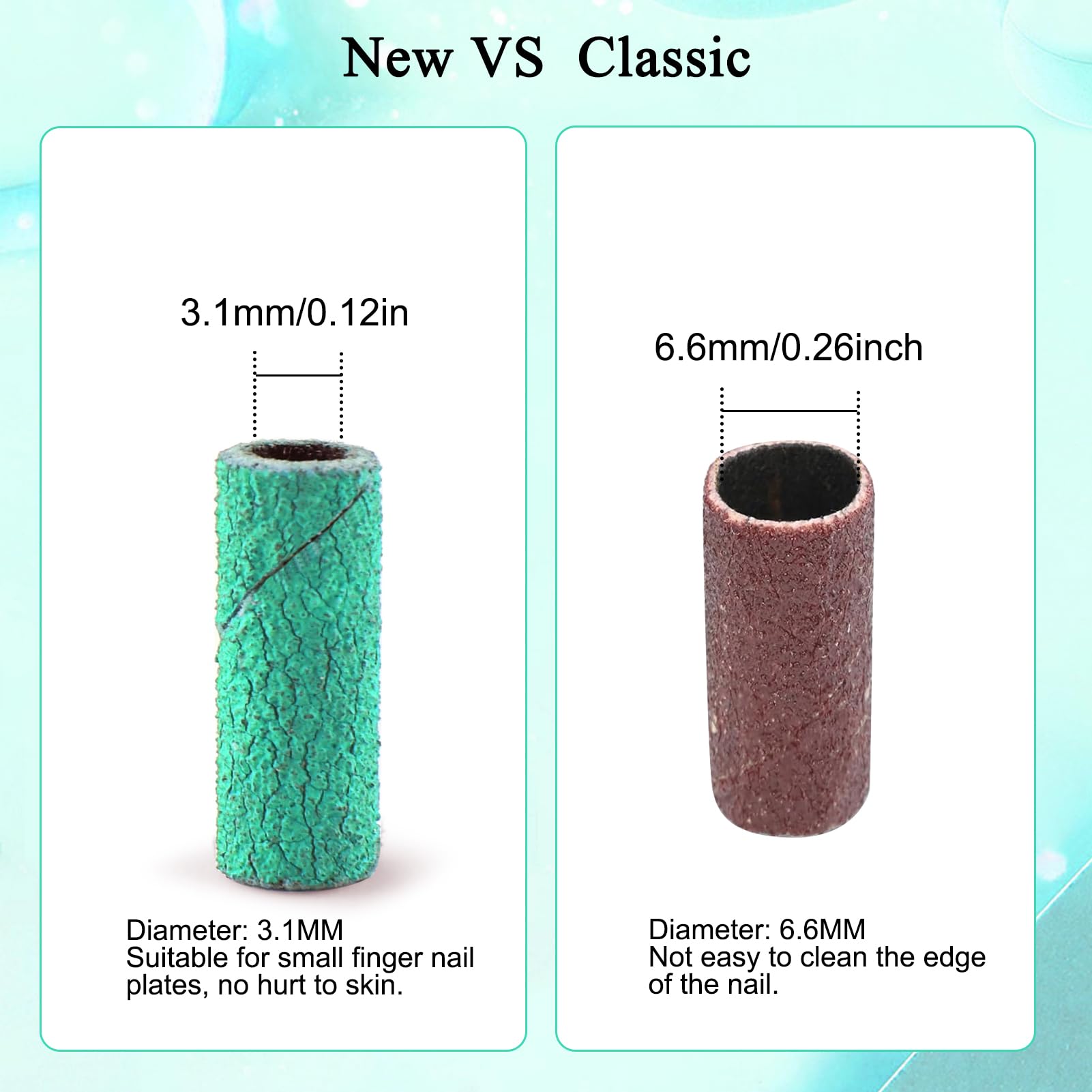 Cellentool 200 Pcs Small Sanding Bands with 3.1mm Mandrel Bit — 150/180/240 Grits for Acrylic & Gel Manicures