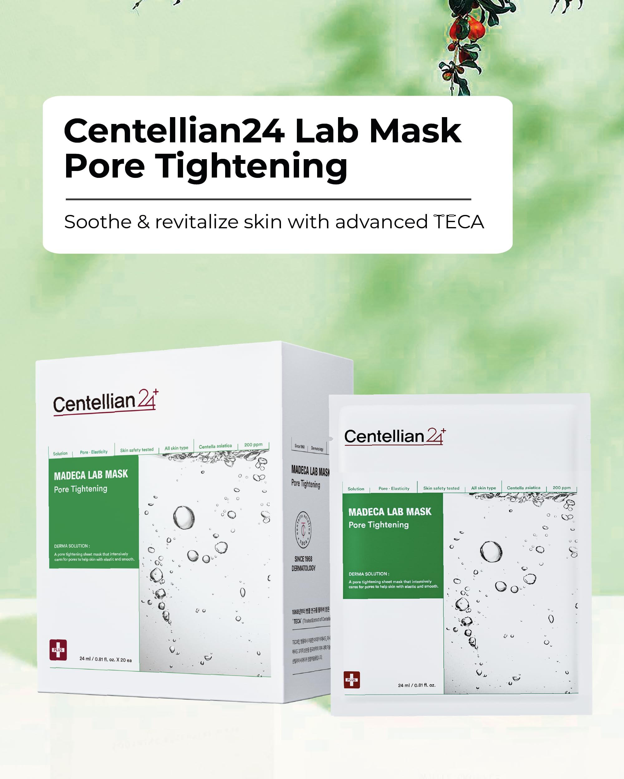 CENTELLIAN 24 Madeca Mask – Pore Tightening Sheet Mask with TECA & Niacinamide (20 pc)