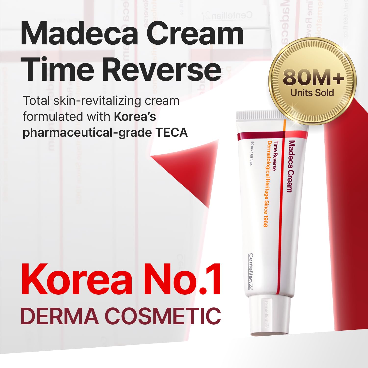 CENTELLIAN 24 Madeca Cream Time Reverse — 2x50ml Fast-Absorbing Nourishing Cream