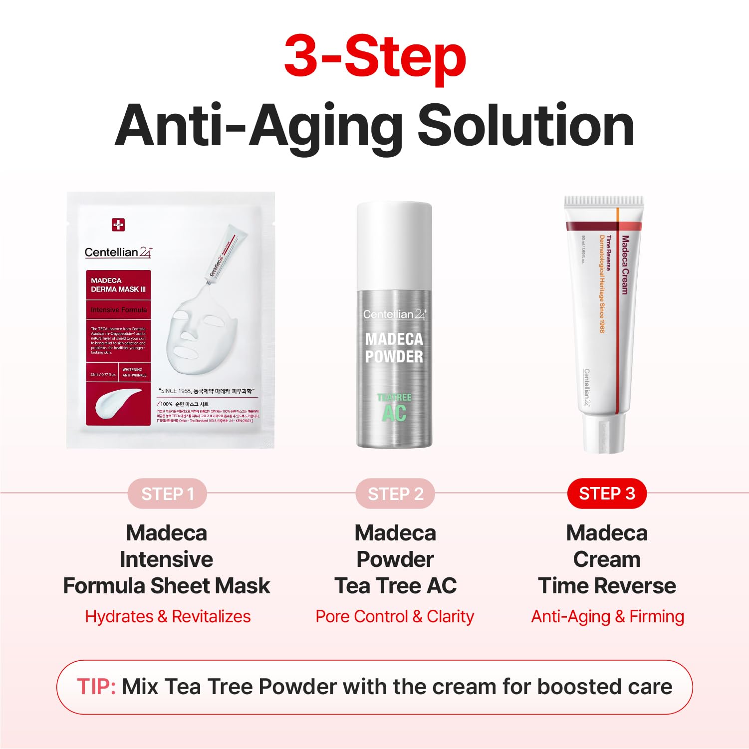 CENTELLIAN 24 Madeca Cream Time Reverse — 2x50ml Fast-Absorbing Nourishing Cream