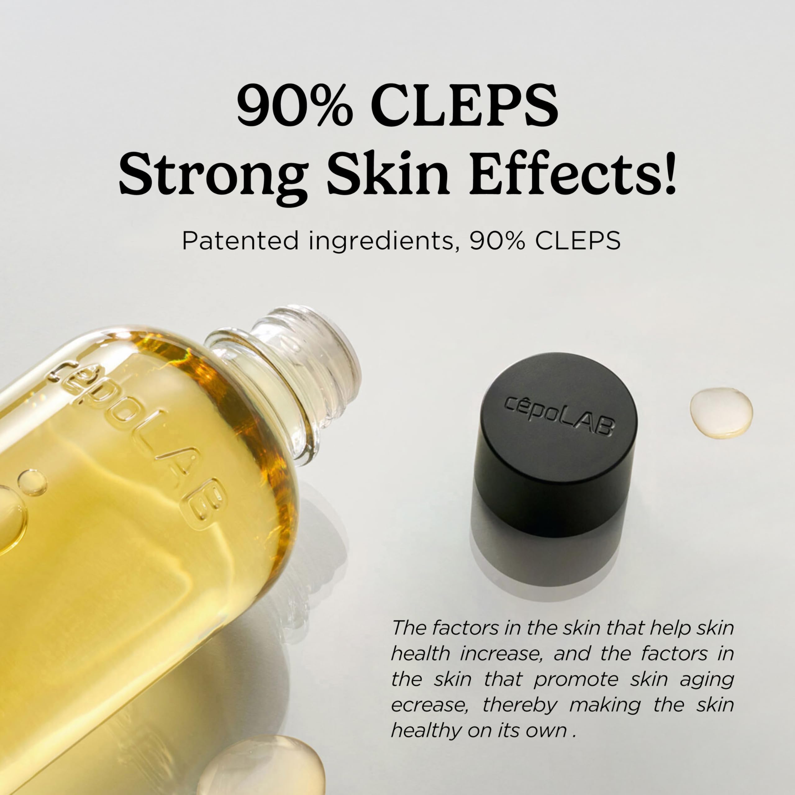 CEPOLAB Biogenic Essence 92.8% CLEPS Hydrating Serum – 5.24 fl.oz | Korean Skincare for Dull & Dehydrated Skin