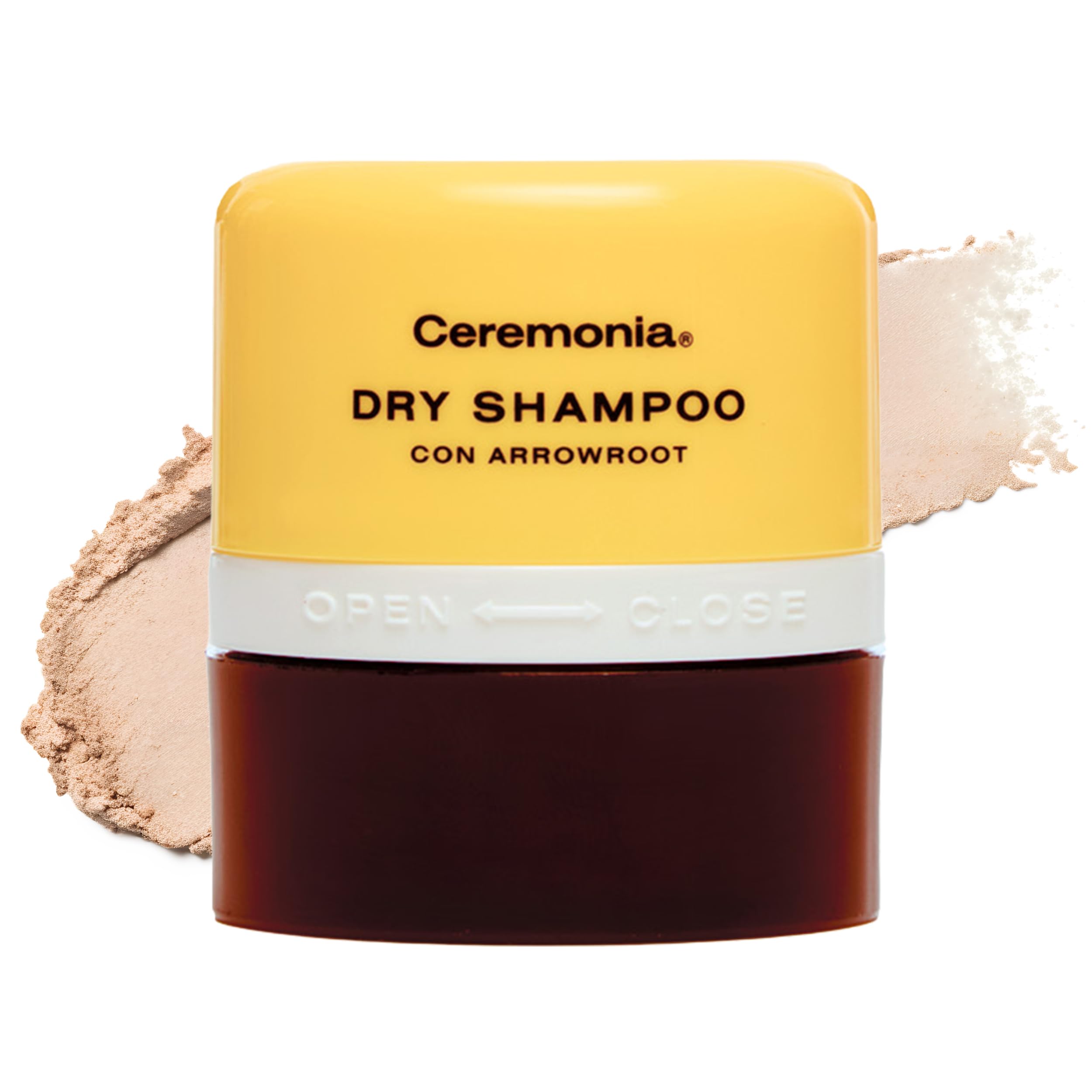 Ceremonia Dry Shampoo with Arrowroot – Non-Aerosol Pouf, Brazilian Clays & Aloe Vera (0.35 oz)