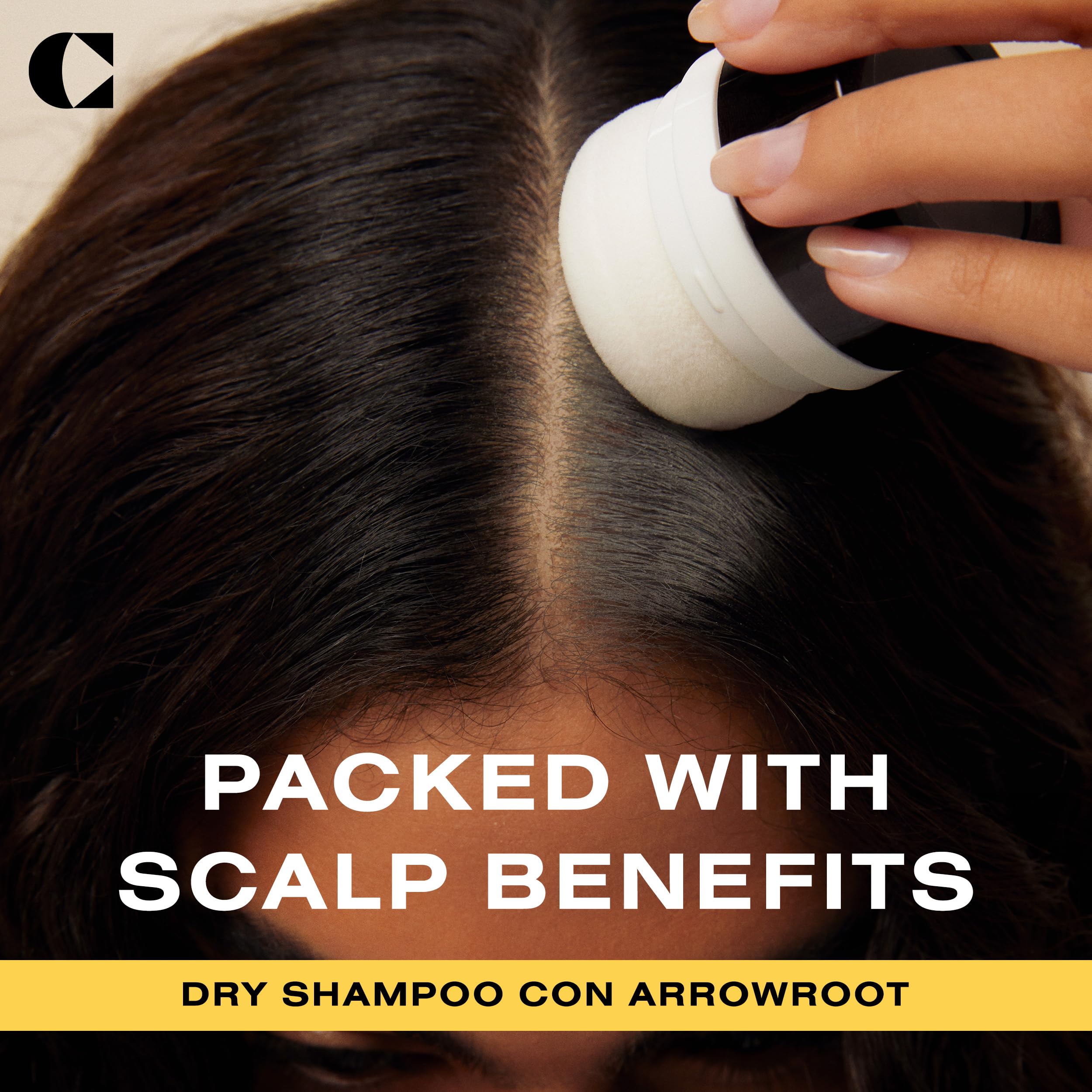 Ceremonia Dry Shampoo with Arrowroot – Non-Aerosol Pouf, Brazilian Clays & Aloe Vera (0.35 oz)