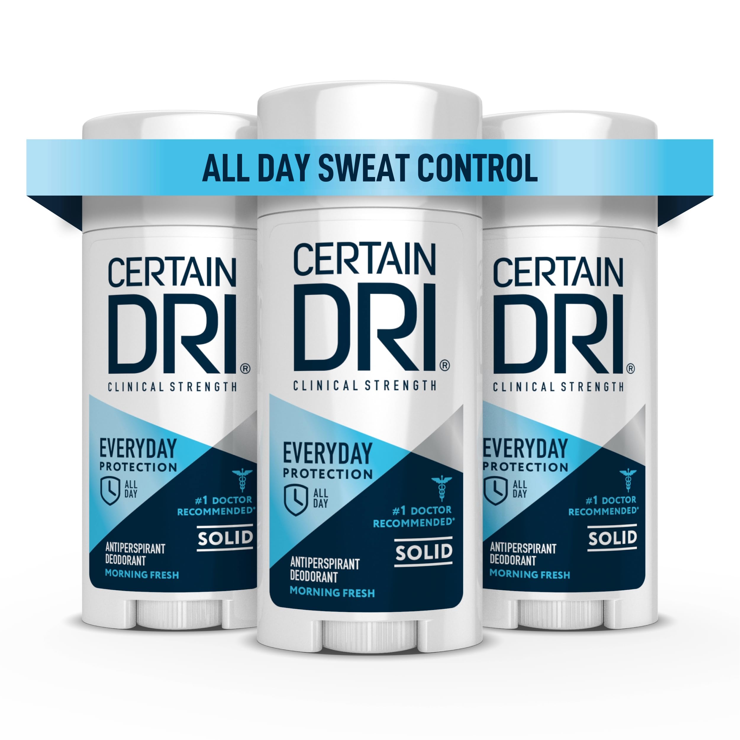Certain Dri Everyday Strength Clinical Antiperspirant – 72-Hour Sweat Protection (3-Pack)