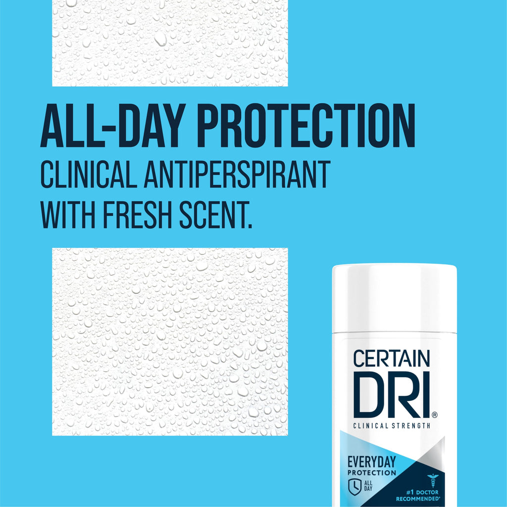 Certain Dri Everyday Strength Clinical Antiperspirant – 72-Hour Sweat Protection (3-Pack)