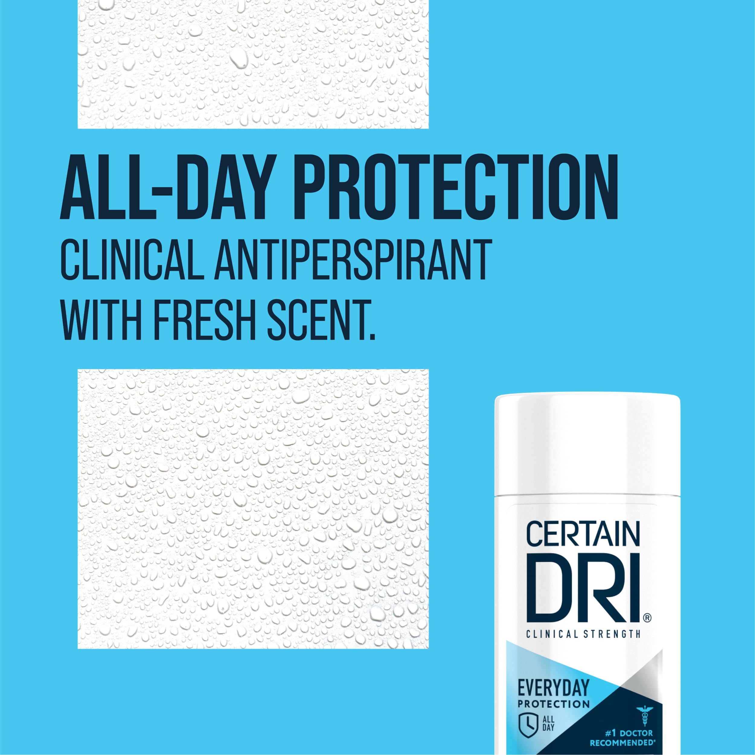 Certain Dri Everyday Strength Clinical Antiperspirant – 72-Hour Sweat Protection (3-Pack)