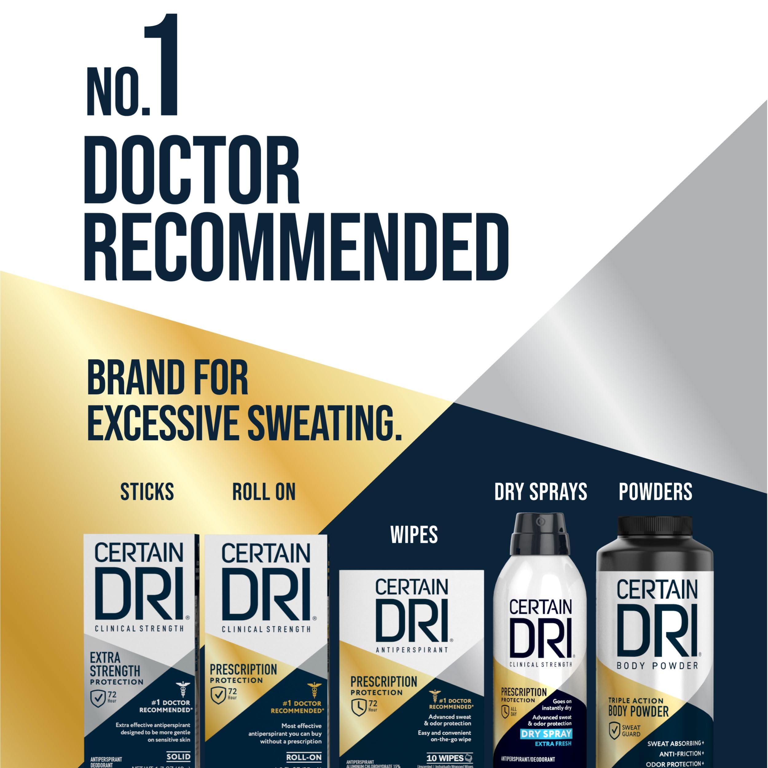 Certain Dri Everyday Strength Clinical Antiperspirant – 72-Hour Sweat Protection (3-Pack)