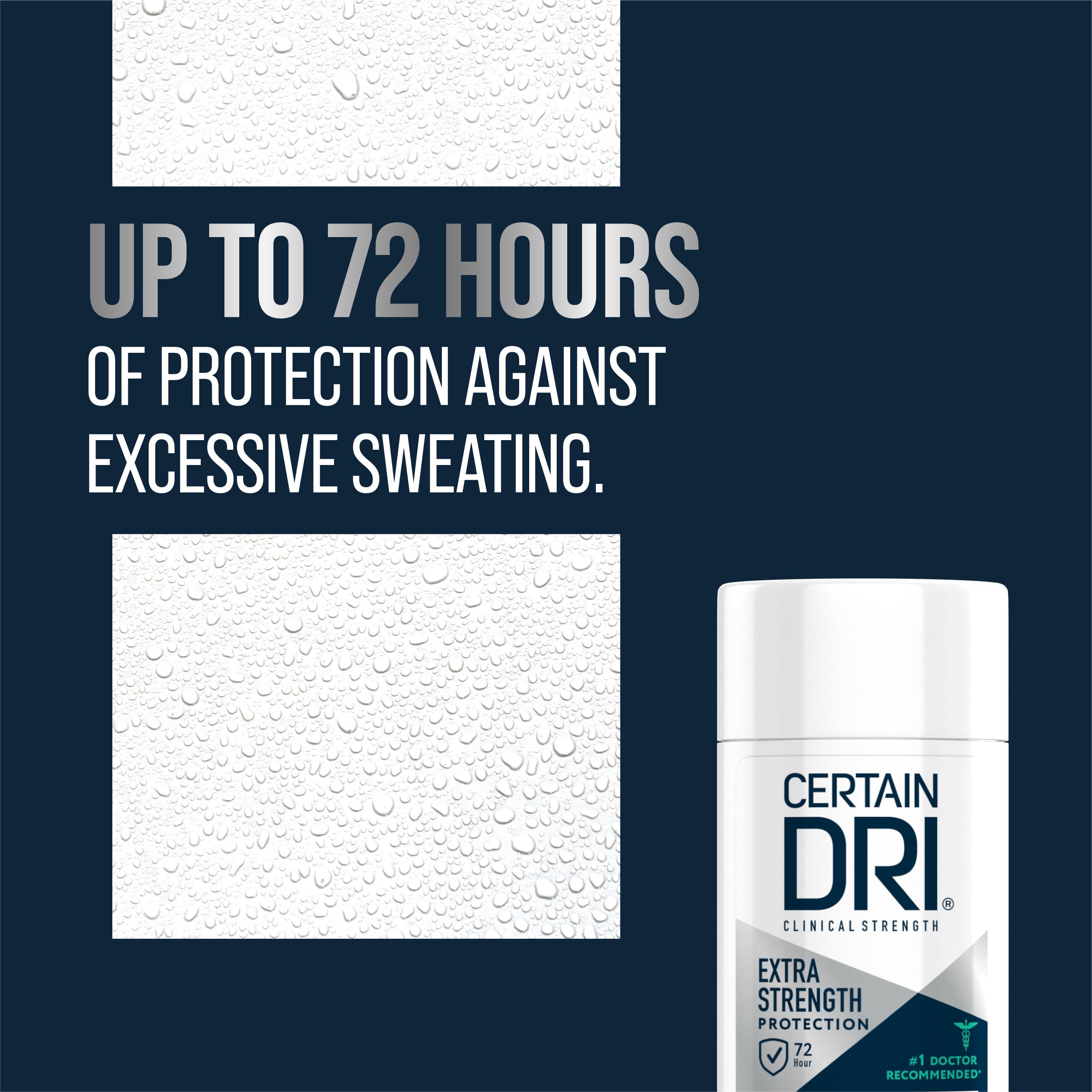 Certain Dri Extra Strength Clinical Antiperspirant – 72-Hour Sweat Protection (3-Pack)