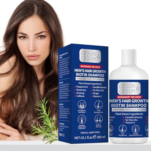 Ceson&Cesun Rosemary & Biotin Hair Growth Shampoo – Thicker, Stronger Hair for Men & Women