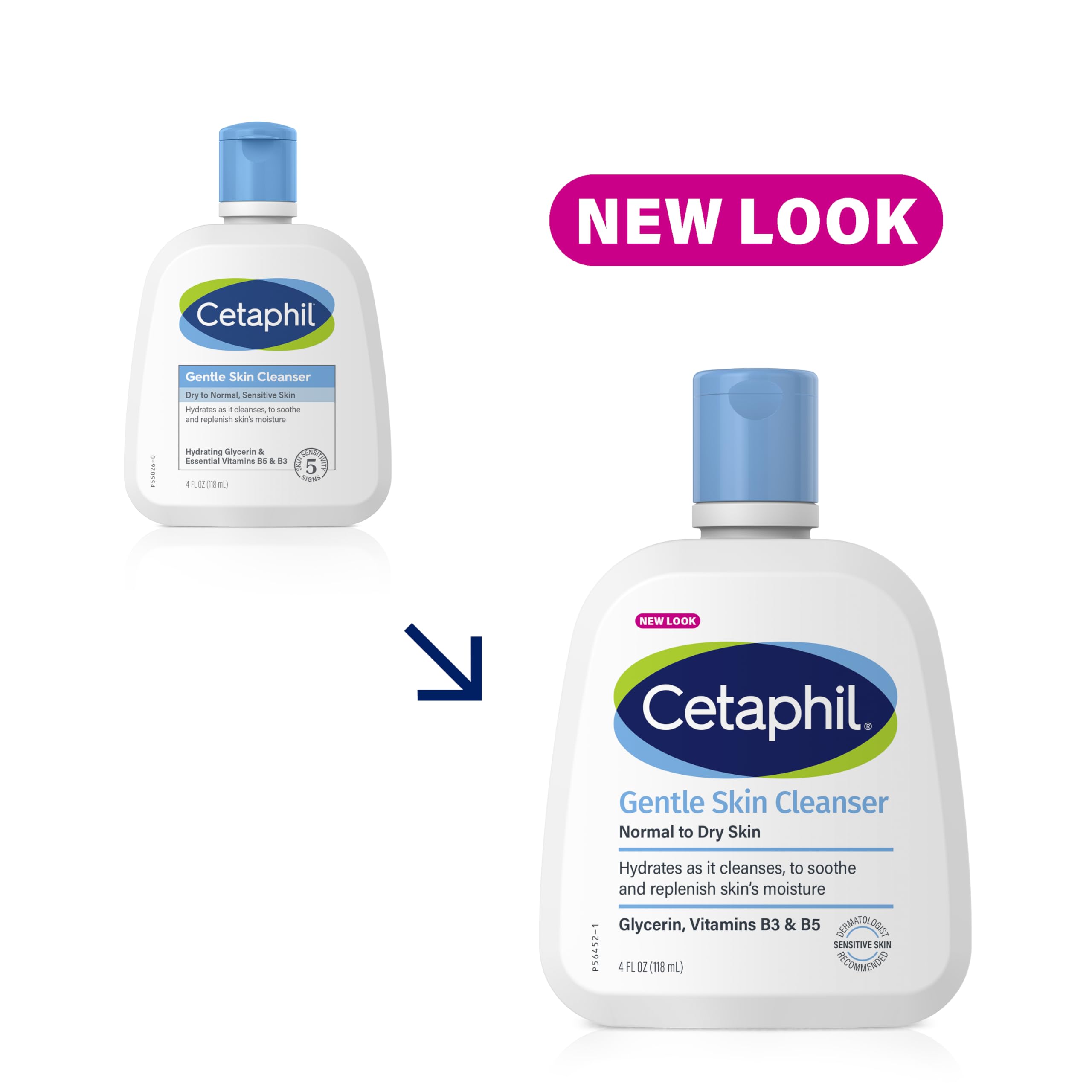 Cetaphil Gentle Skin Cleanser – Hydrating, Fragrance-Free Face Wash for Sensitive Skin (4 oz, 3 Pack)