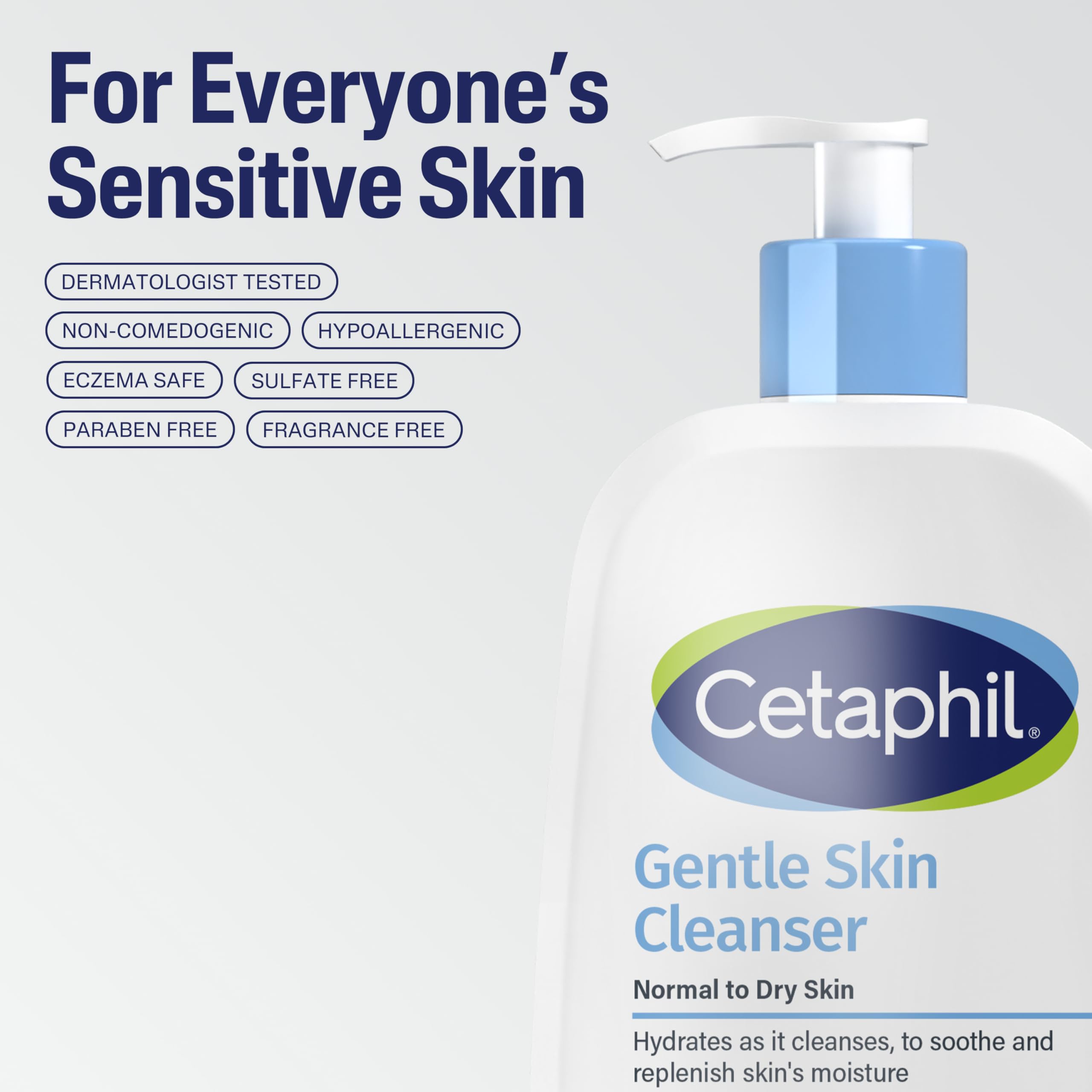 Cetaphil Gentle Skin Cleanser – Hydrating, Fragrance-Free Face Wash for Sensitive Skin (4 oz, 3 Pack)