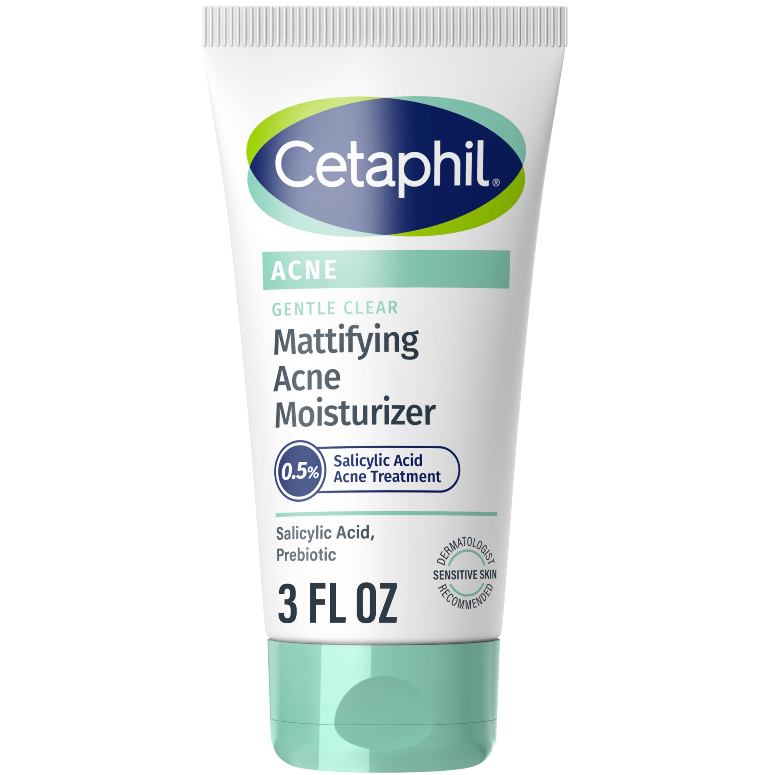 Cetaphil Mattifying Acne Moisturizer with 0.5% Salicylic Acid – Gentle Hydration for Sensitive, Acne-Prone Skin | 3oz
