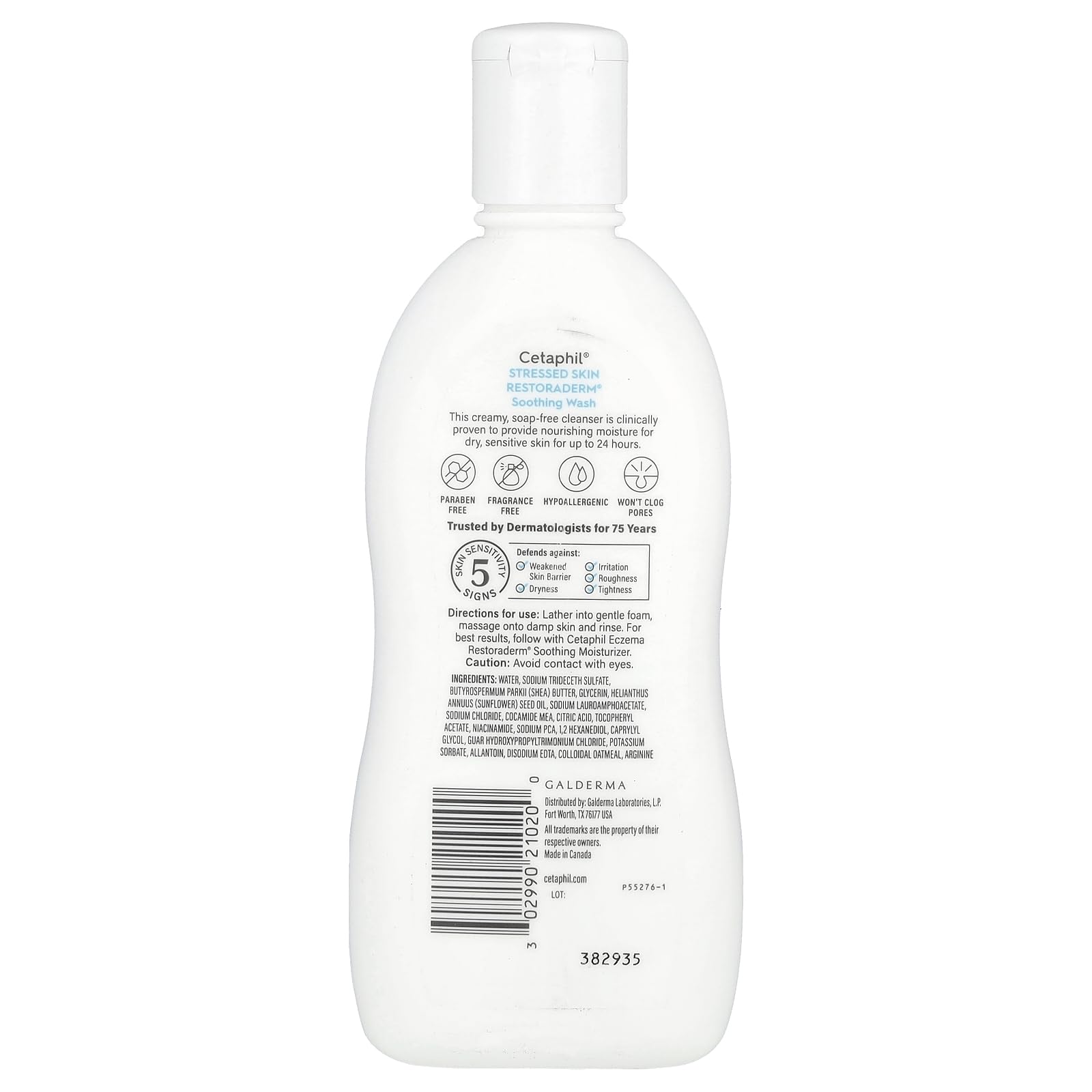 Cetaphil Pro Soothing Wash – Moisturizing Cleanser for Dry, Sensitive Skin (10 oz)