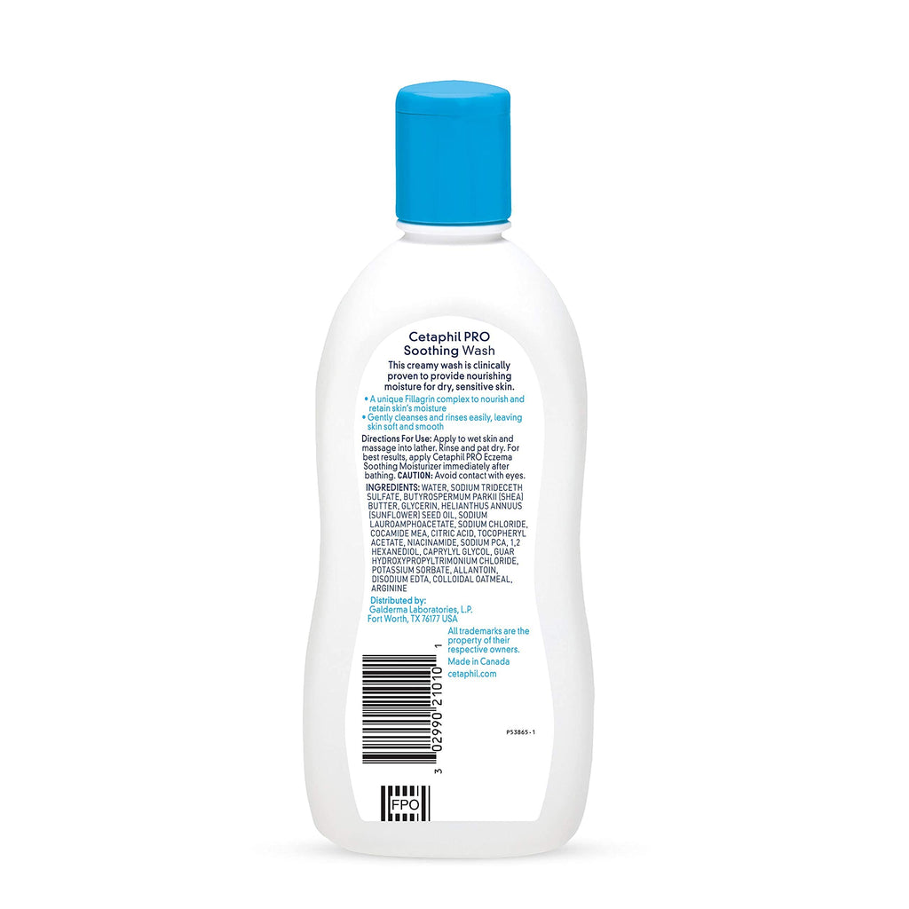 Cetaphil RESTORADERM Soothing Wash 3-Pack – Fragrance-Free, Hypoallergenic