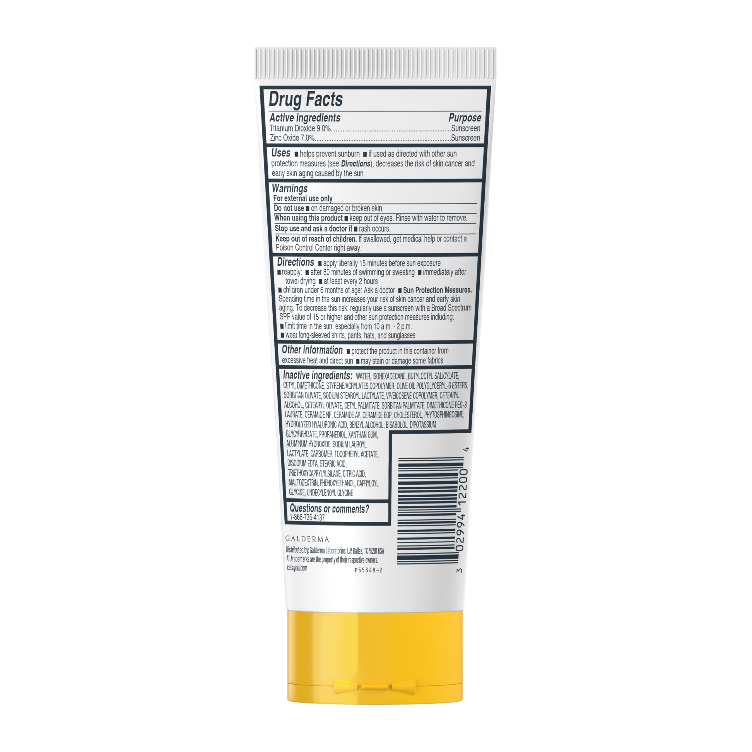Cetaphil Sheer Mineral Sunscreen SPF 50 — Face & Body, 3 oz