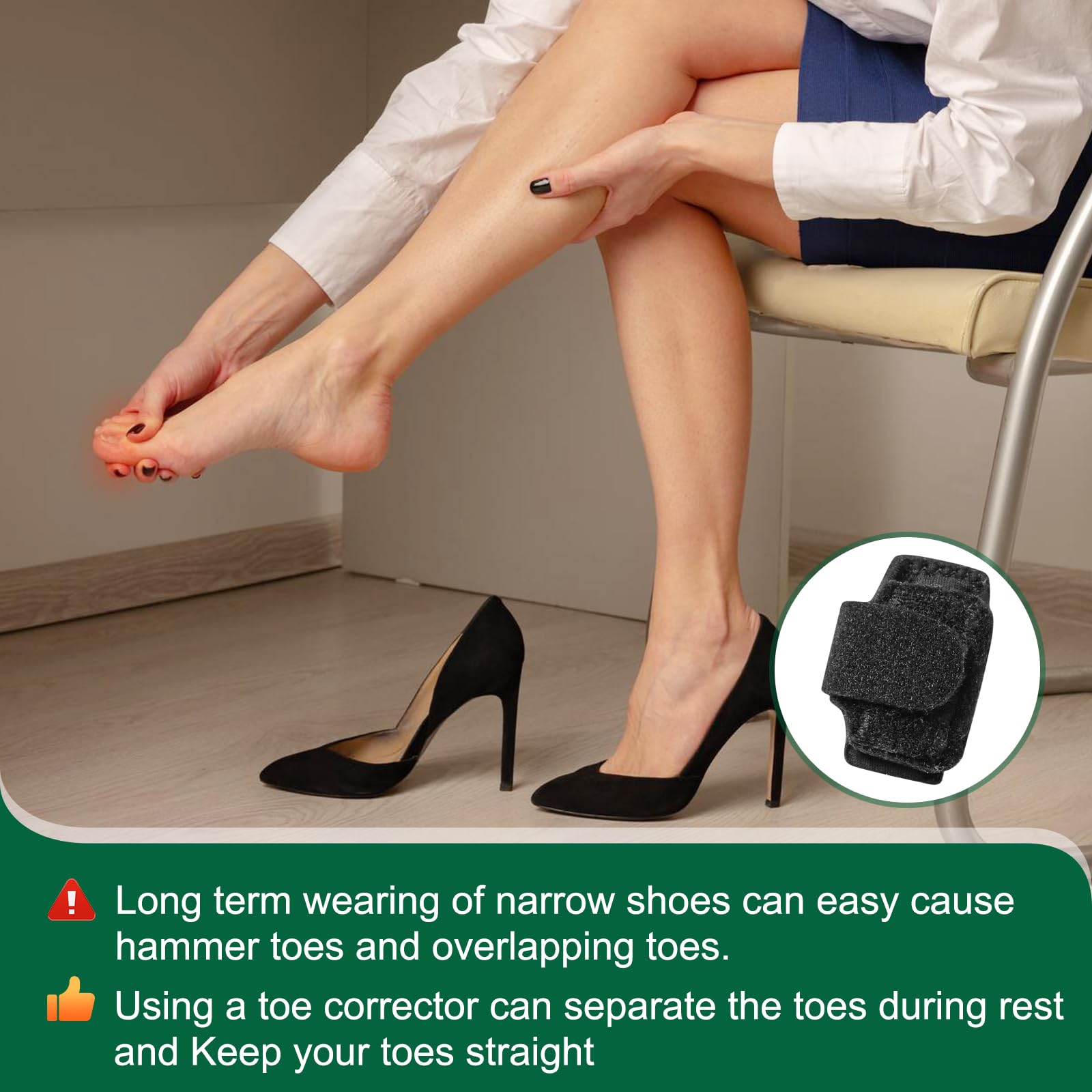 CEYOME Hammer Toe Straightener - 4-Pack Adjustable Toe Splints for Women & Men