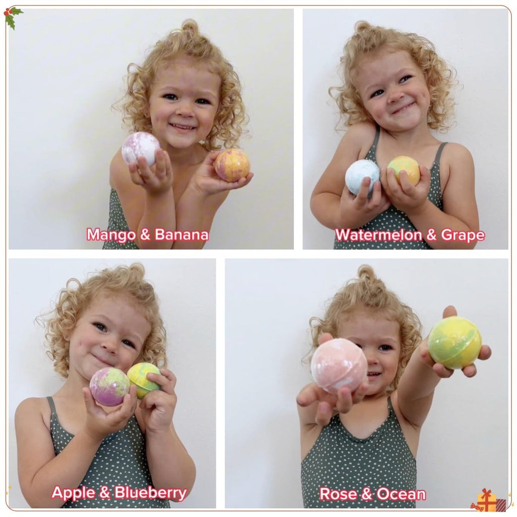 cf natural daily Advent Calendar 2025: 24 Kids Bath Bombs with Christmas Jewelry Surprises