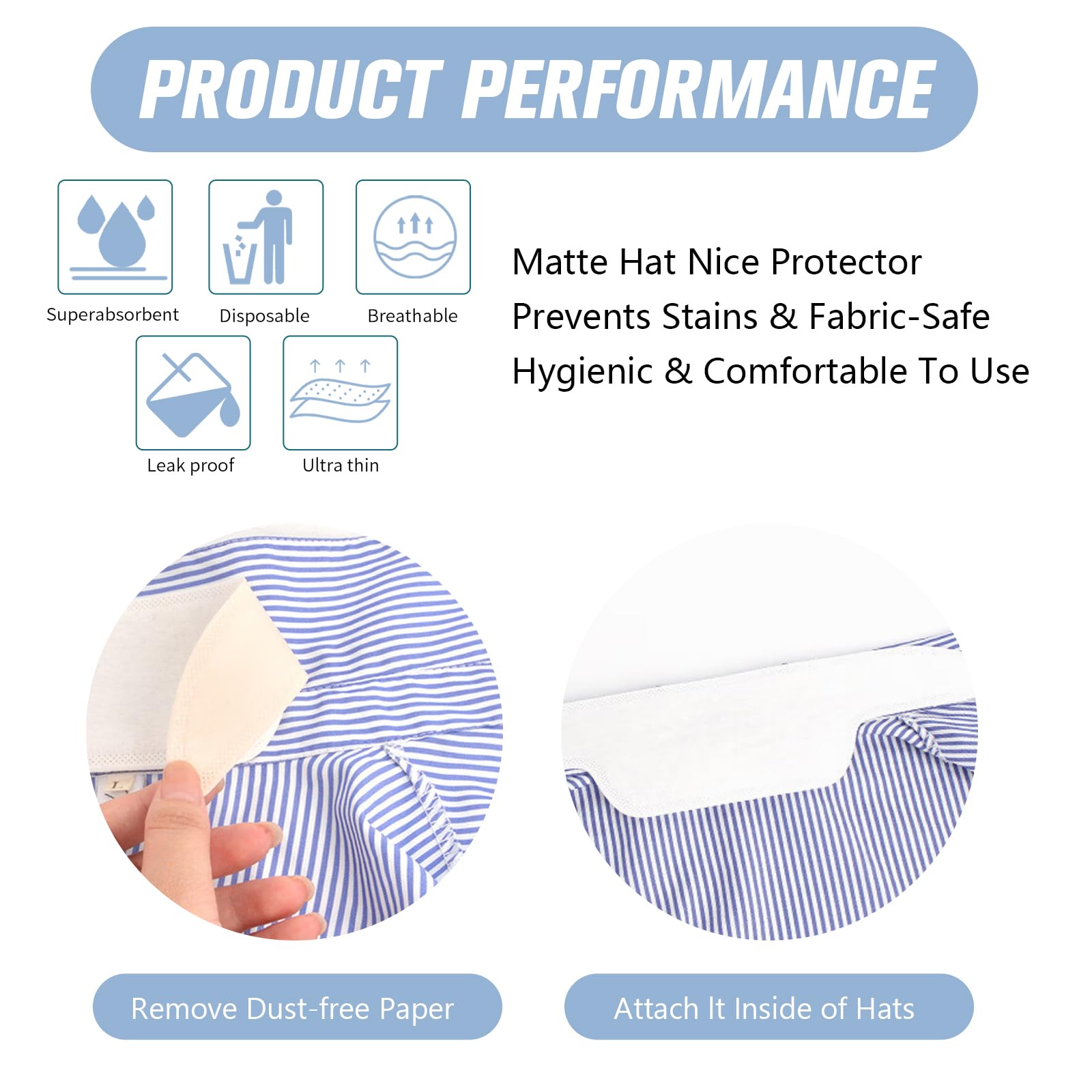 CFGROW Collar Protector Sweat Pads – 80 Disposable Self-Adhesive Neck Liners for Stay-Dry Shirts