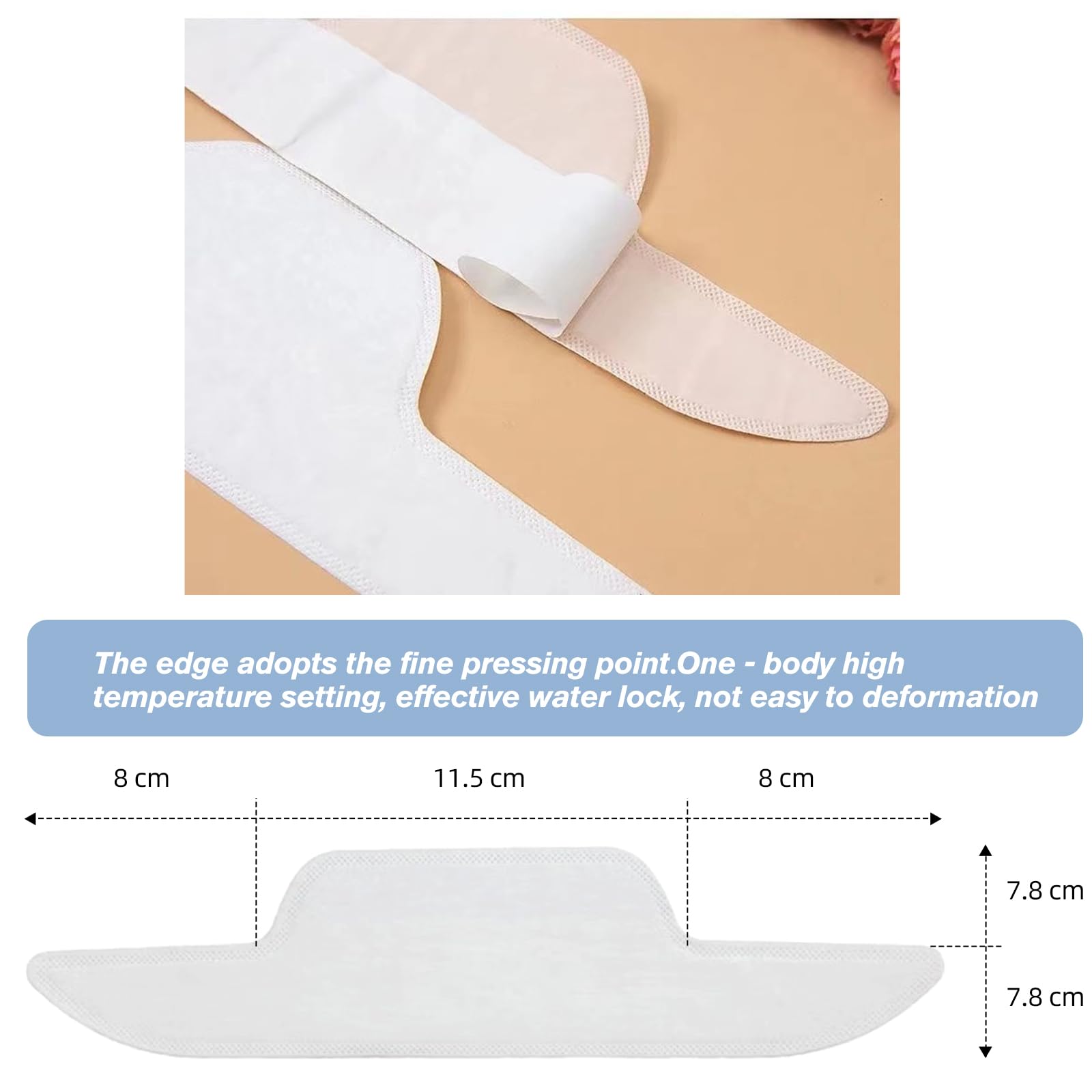 CFGROW Collar Protector Sweat Pads – 80 Disposable Self-Adhesive Neck Liners for Stay-Dry Shirts