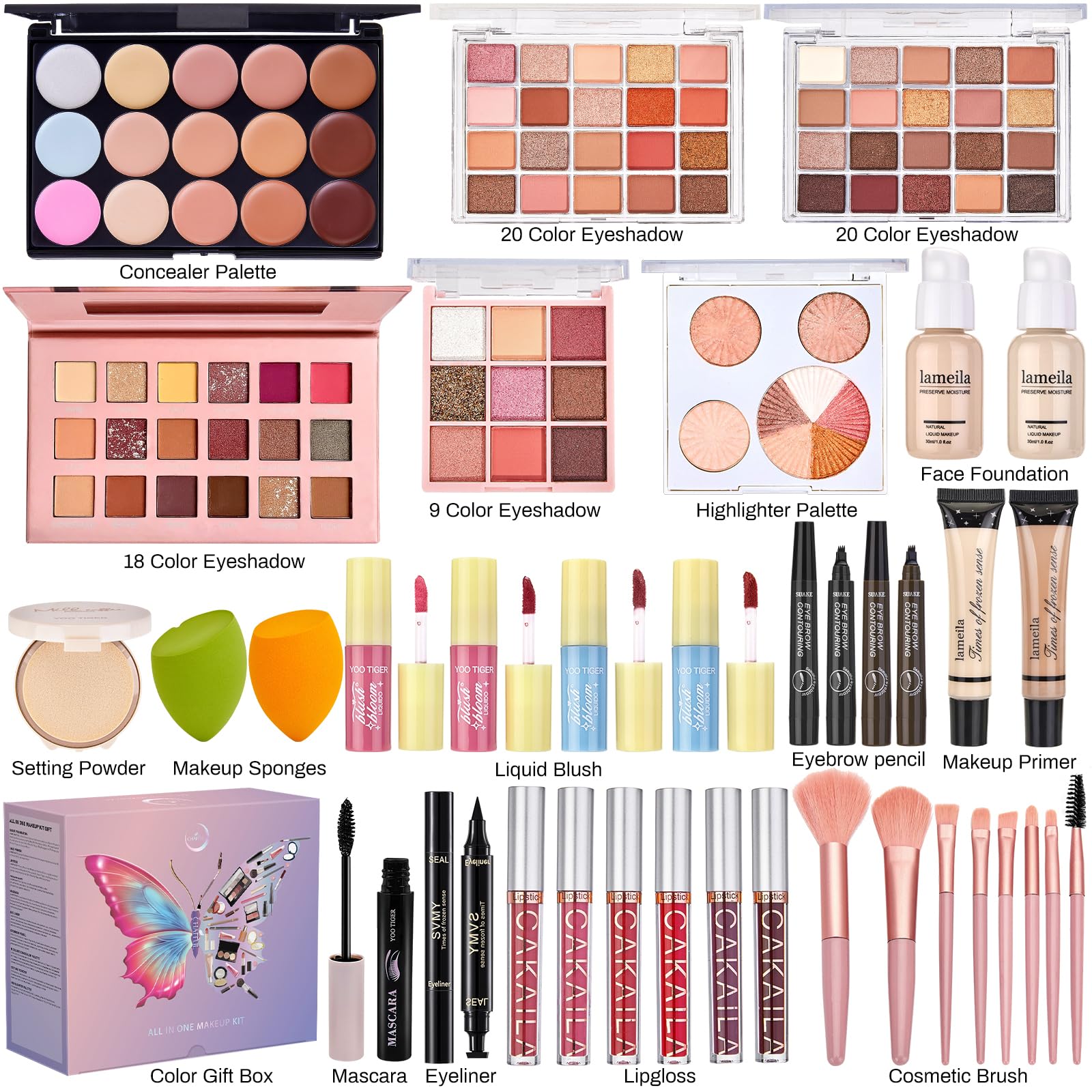 CHAFFUL All-in-One Makeup Kit Gift Set for Women | Complete Makeup Essentials