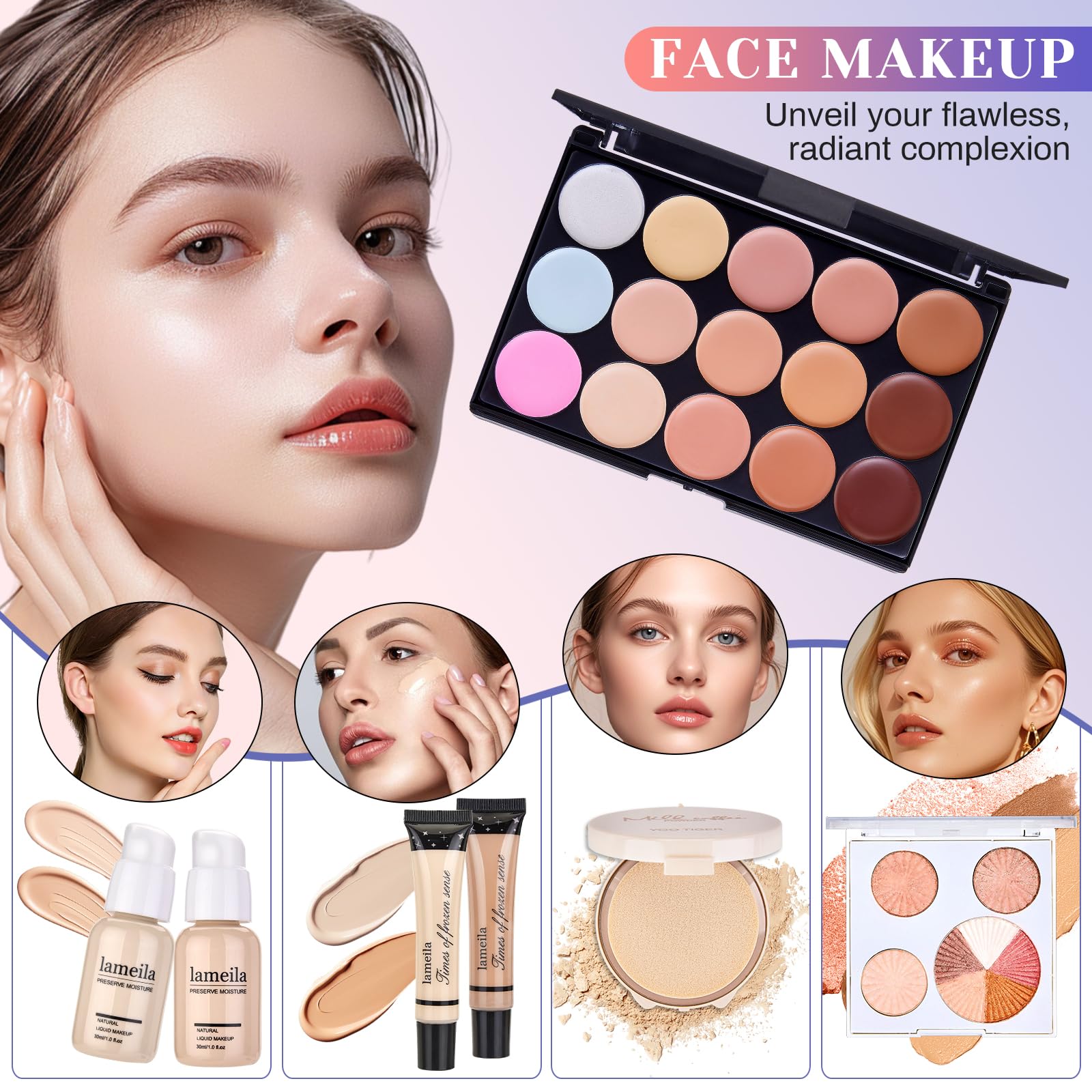 CHAFFUL All-in-One Makeup Kit Gift Set for Women | Complete Makeup Essentials