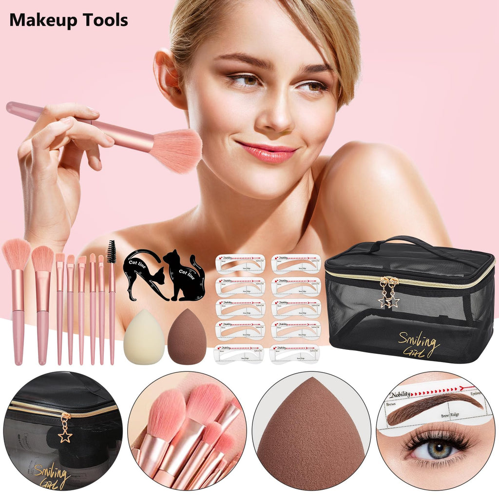 CHAFFUL All-in-One Makeup Kit for Women | Complete Gift Set with Foundation & Brushes