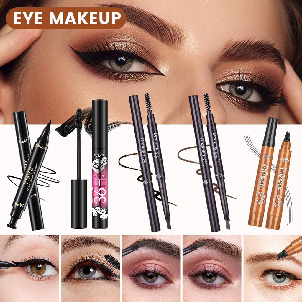 CHAFFUL All-in-One Makeup Kit for Women | Complete Gift Set with Foundation, Palette & Tools