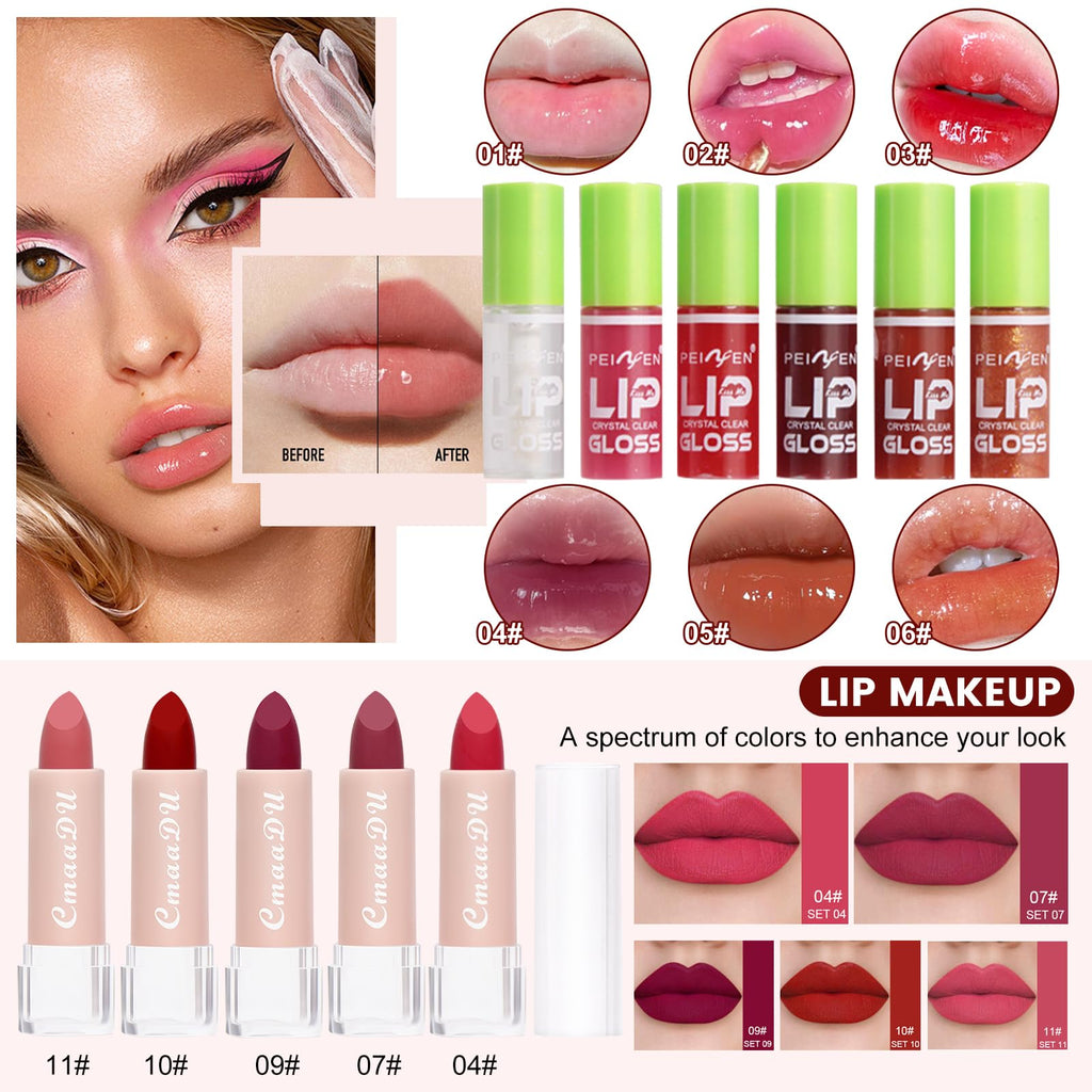 CHAFFUL All-in-One Makeup Kit for Women | Complete Gift Set with Foundation, Palette & Tools