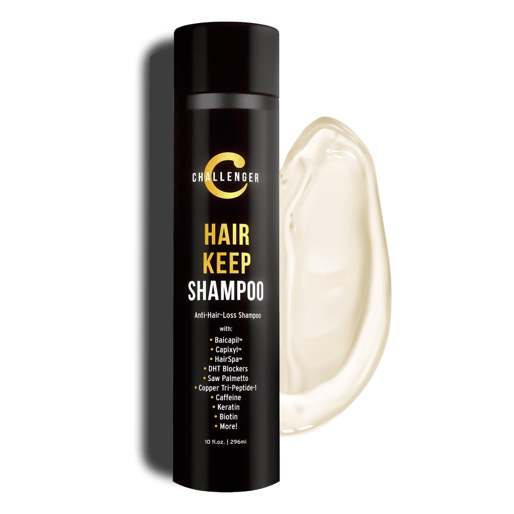 Challenger Men's Hair Keep Shampoo – DHT-Blocking Growth Formula with Baicapil, Capixyl & HairSpa (2-Month Supply)