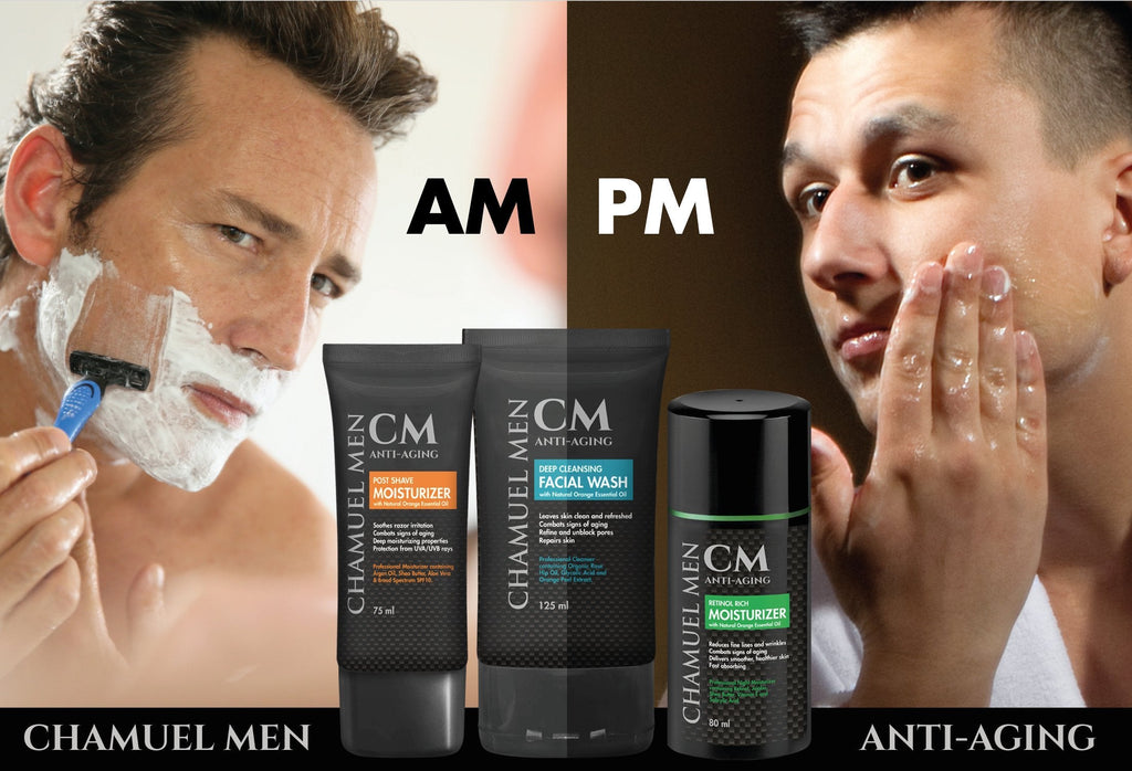 CHAMUEL MEN Daily Face Cream with 2.5% Retinol – Overnight Anti-Aging Moisturizer for Men