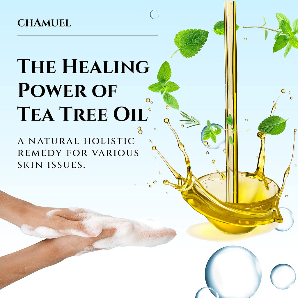 Chamuel Tea Tree Body Wash – 100% Natural, Gentle Cleanse for All Skin Types (11.8 oz)