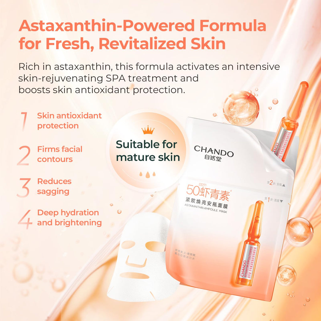 CHANDO HIMALAYA 2-Step Astaxanthin Firming Ampoule Mask – Radiance & Firmness (1.5ml + 5x33ml)
