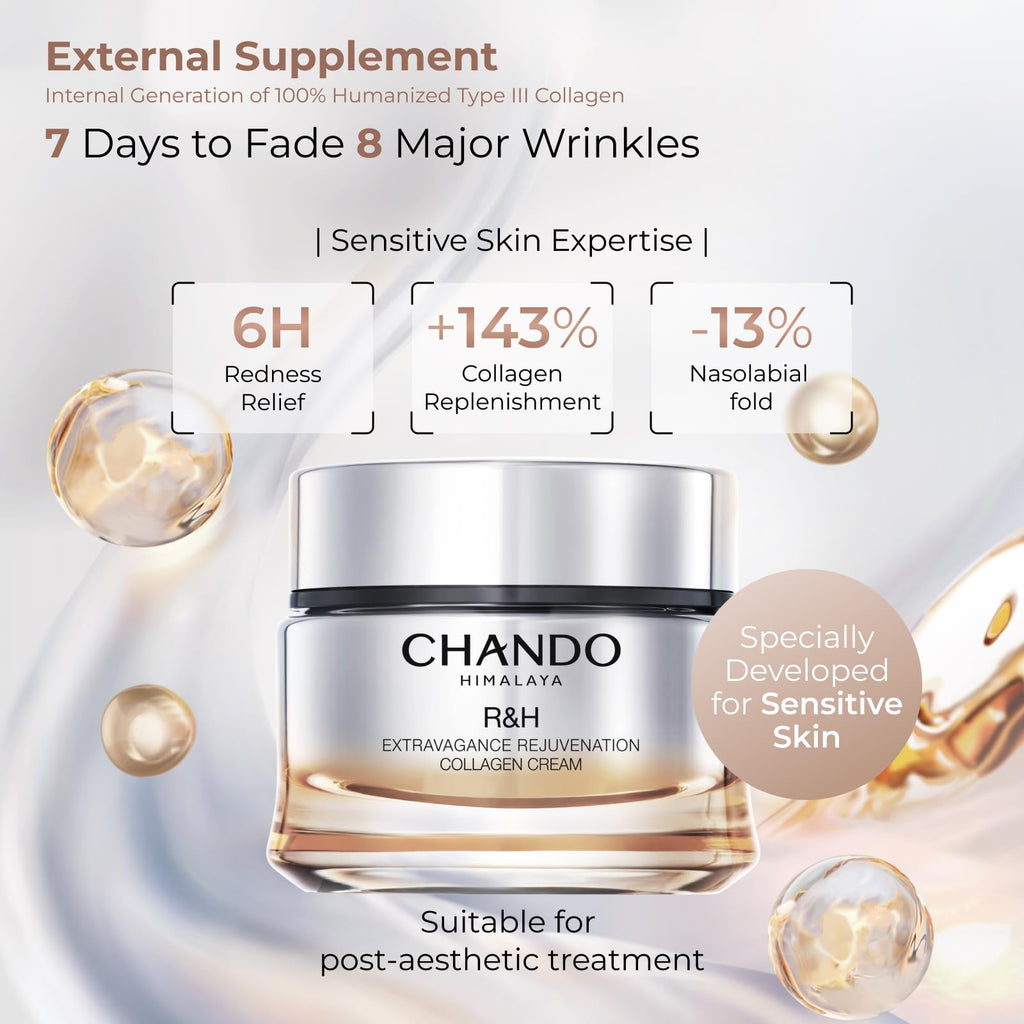 CHANDO HIMALAYA Extravagance Rejuvenation Collagen Cream (55g) – Collagen-Boosting Anti-Aging Moisturizer