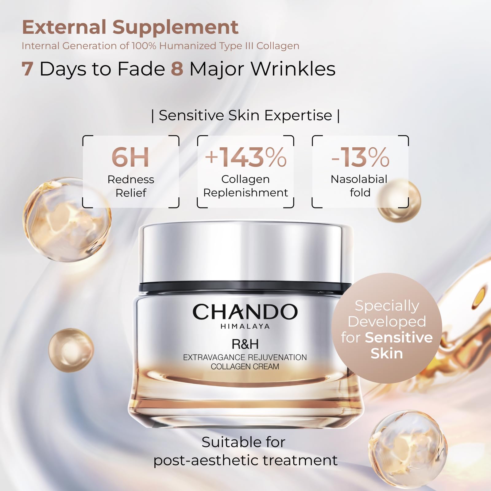 CHANDO HIMALAYA Extravagance Rejuvenation Collagen Cream (55g) – Collagen-Boosting Anti-Aging Moisturizer