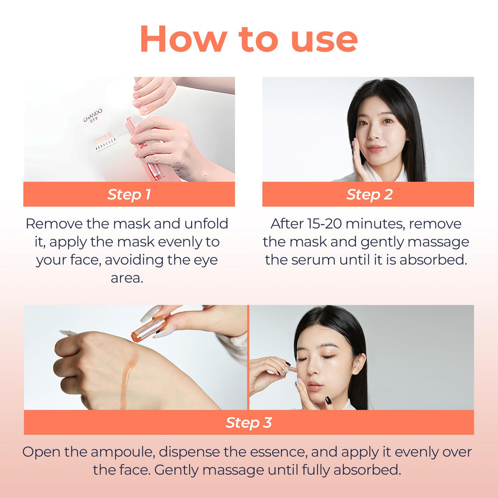 CHANDO HIMALAYA 2-Step Astaxanthin Firming Ampoule Mask – Radiance & Firmness (1.5ml + 5x33ml)