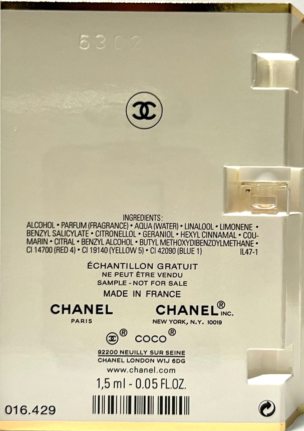CHANEL Coco Mademoiselle Eau de Parfum Sample Vial – 1.5ml Travel Size