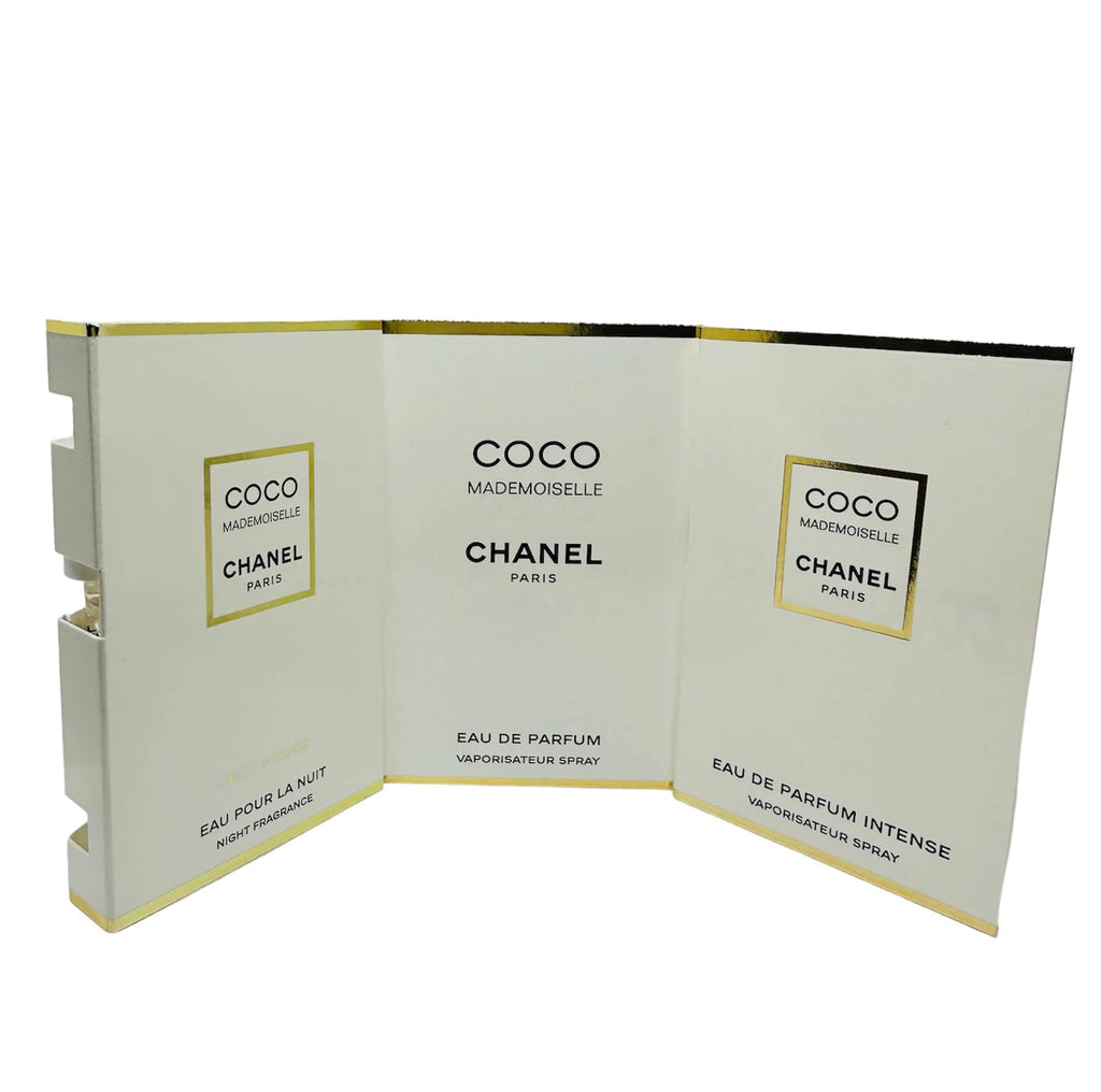 CHANEL Coco Mademoiselle Collection: 3 x 1.5ml Vial Samples (EDP, Intense, L'Eau Privée)