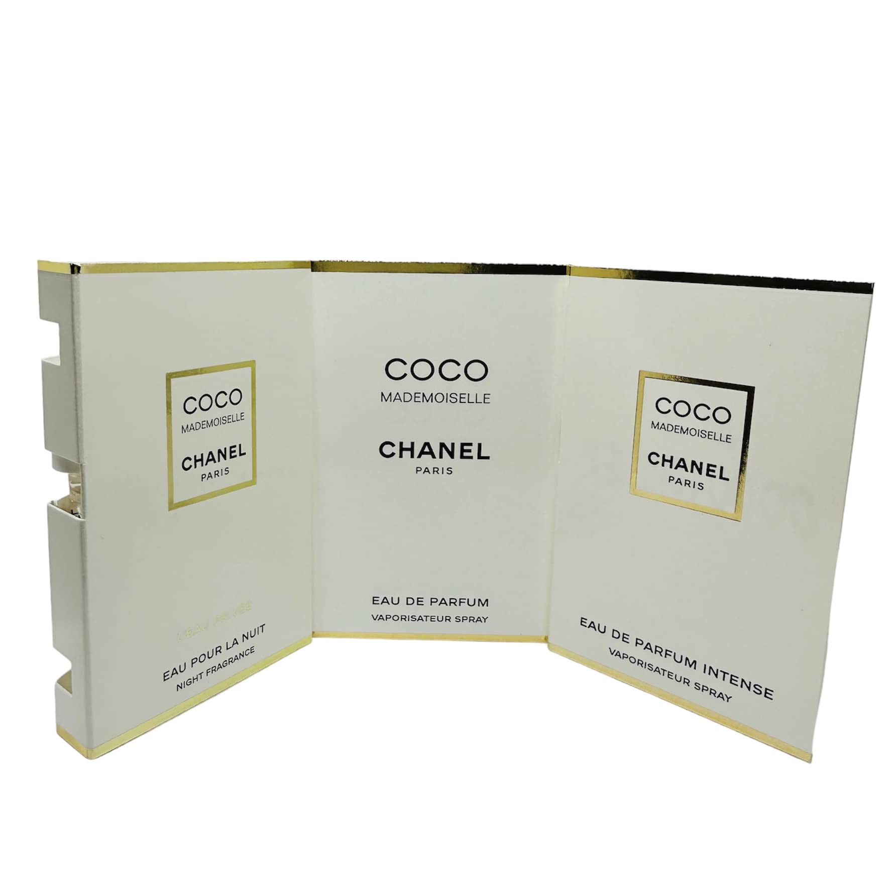 CHANEL Coco Mademoiselle Collection: 3 x 1.5ml Vial Samples (EDP, Intense, L'Eau Privée)
