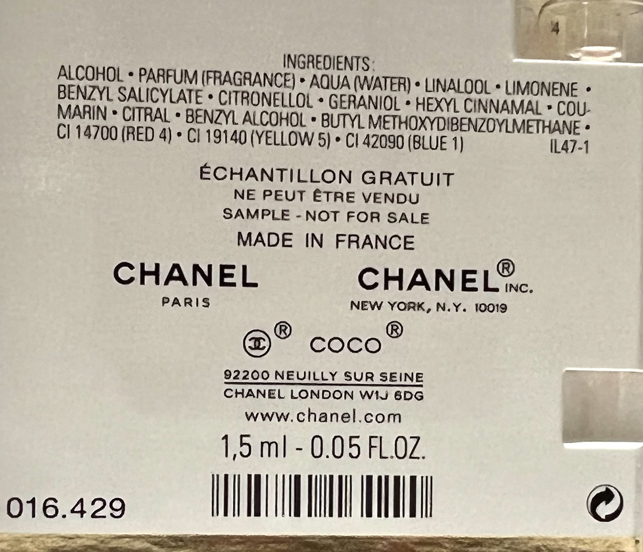 CHANEL Coco Mademoiselle Eau de Parfum Sample Vial – 1.5ml Travel Size