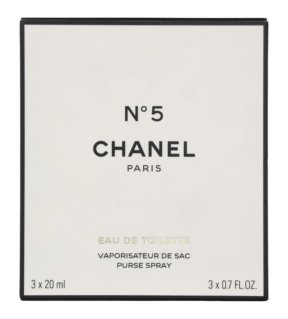 Chanel No. 5 for Women – 0.7oz EDT Spray + Two Refills Travel Set