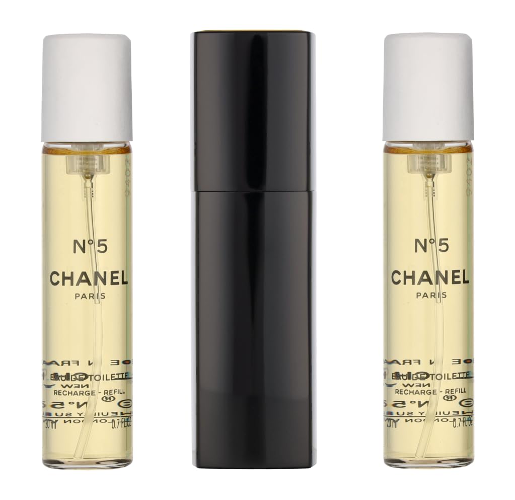 Chanel No. 5 for Women – 0.7oz EDT Spray + Two Refills Travel Set