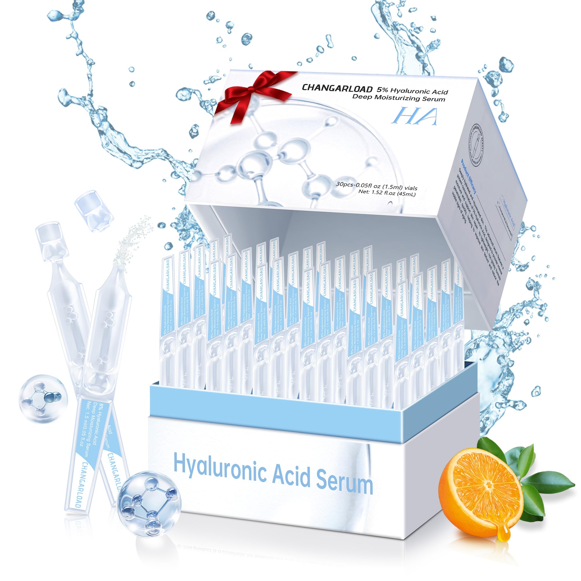 CHANGARLOAD 5% Ultra Hydrating Serum Vials — Deep Hydration, Niacinamide & Collagen (30x1.5ml)