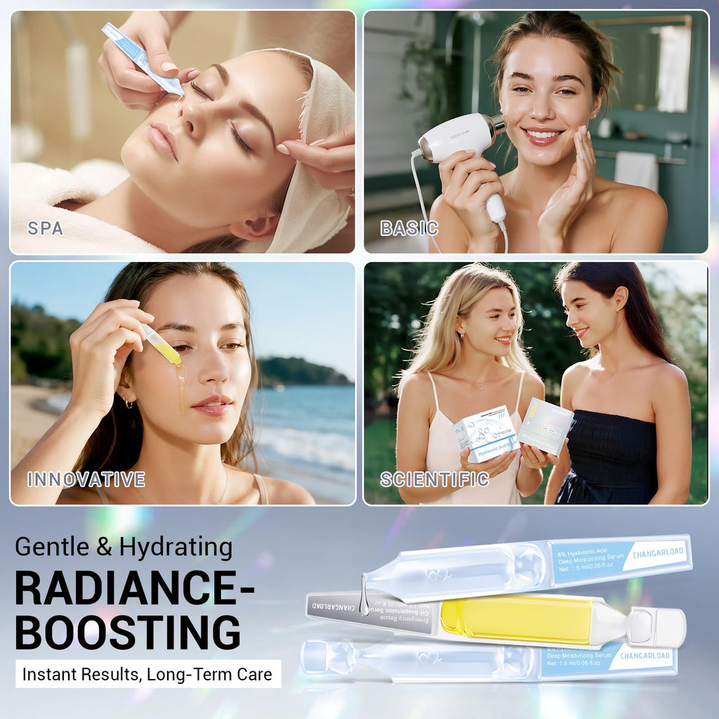 CHANGARLOAD Ultra Hydrating Set: 5% Hyaluronic Acid + Emergency Repair Oil Serum for Sensitive, Dry & Damaged Skin