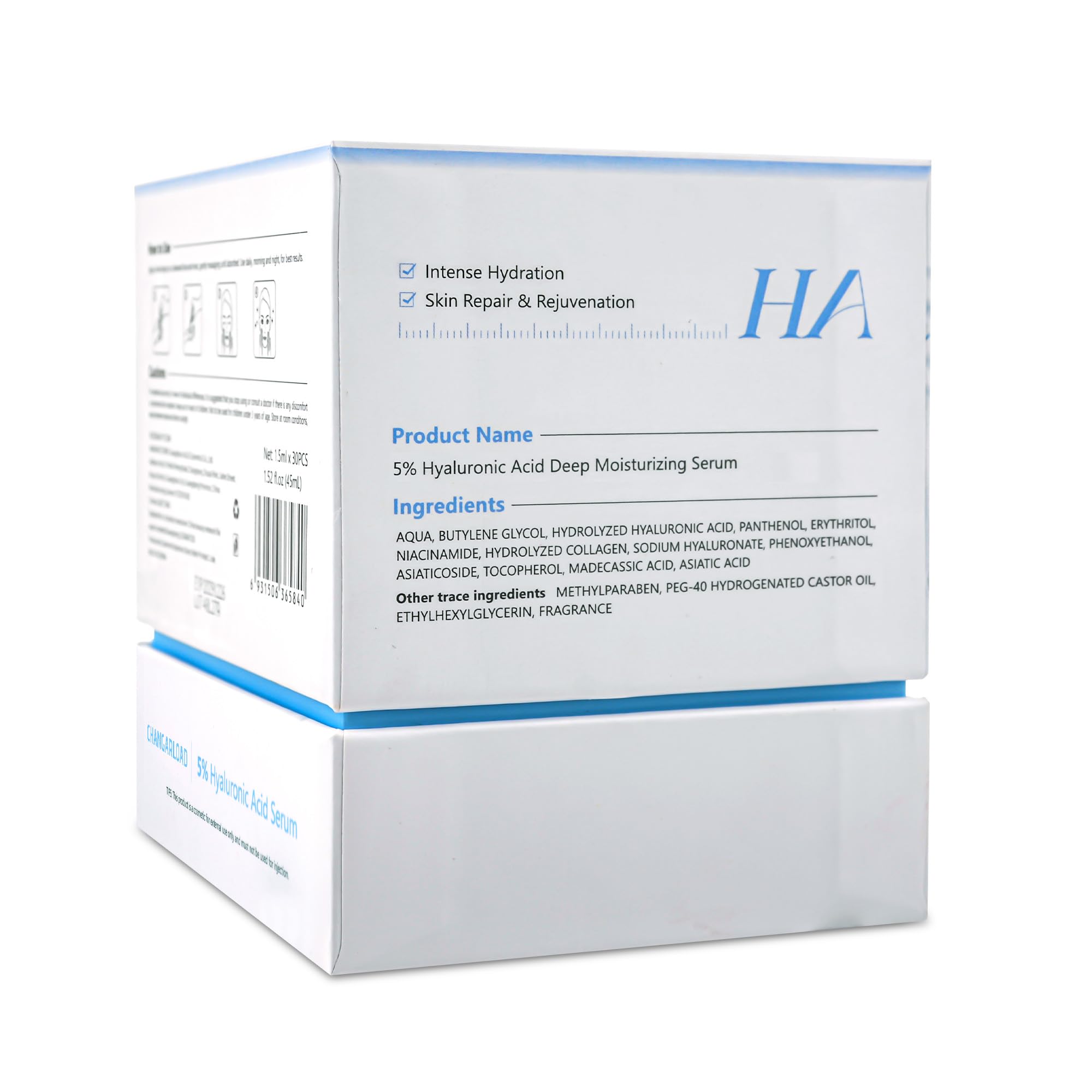 CHANGARLOAD 5% Ultra Hydrating Serum Vials — Deep Hydration, Niacinamide & Collagen (30x1.5ml)