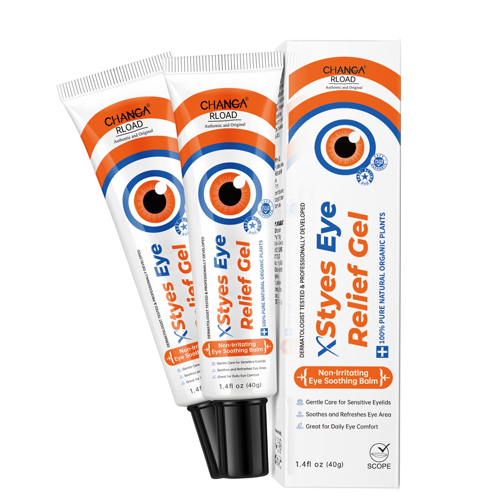 CHANGARLOAD Stye Eye Relief Gel with Tea Tree Oil, Calendula & Vitamin E – 2-Pack (1.4oz)