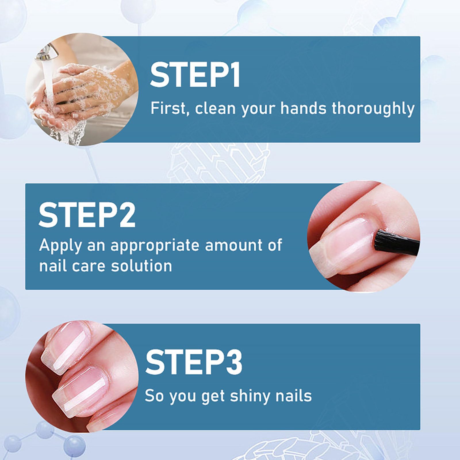 CHAOGKM 3 Days Nail Care: Keratin Amino Acid & Aloe for Strengthening & Hydration (0.54oz)